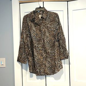 Chico cotton hidden button down blouse